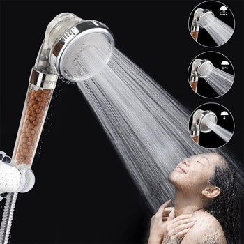 Bath Head Adjustable High Pressure Stone Stream Handheld Shower