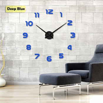 New Wall Clocks Horloge 3d Diy Acrylic Mirror Stickers